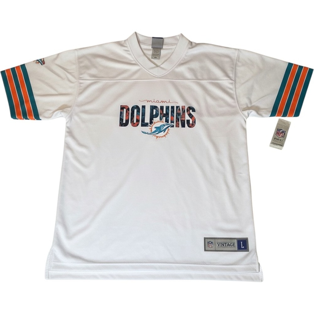 NFL Pro Line Jersey Mens L White NWT With Miami Graphic